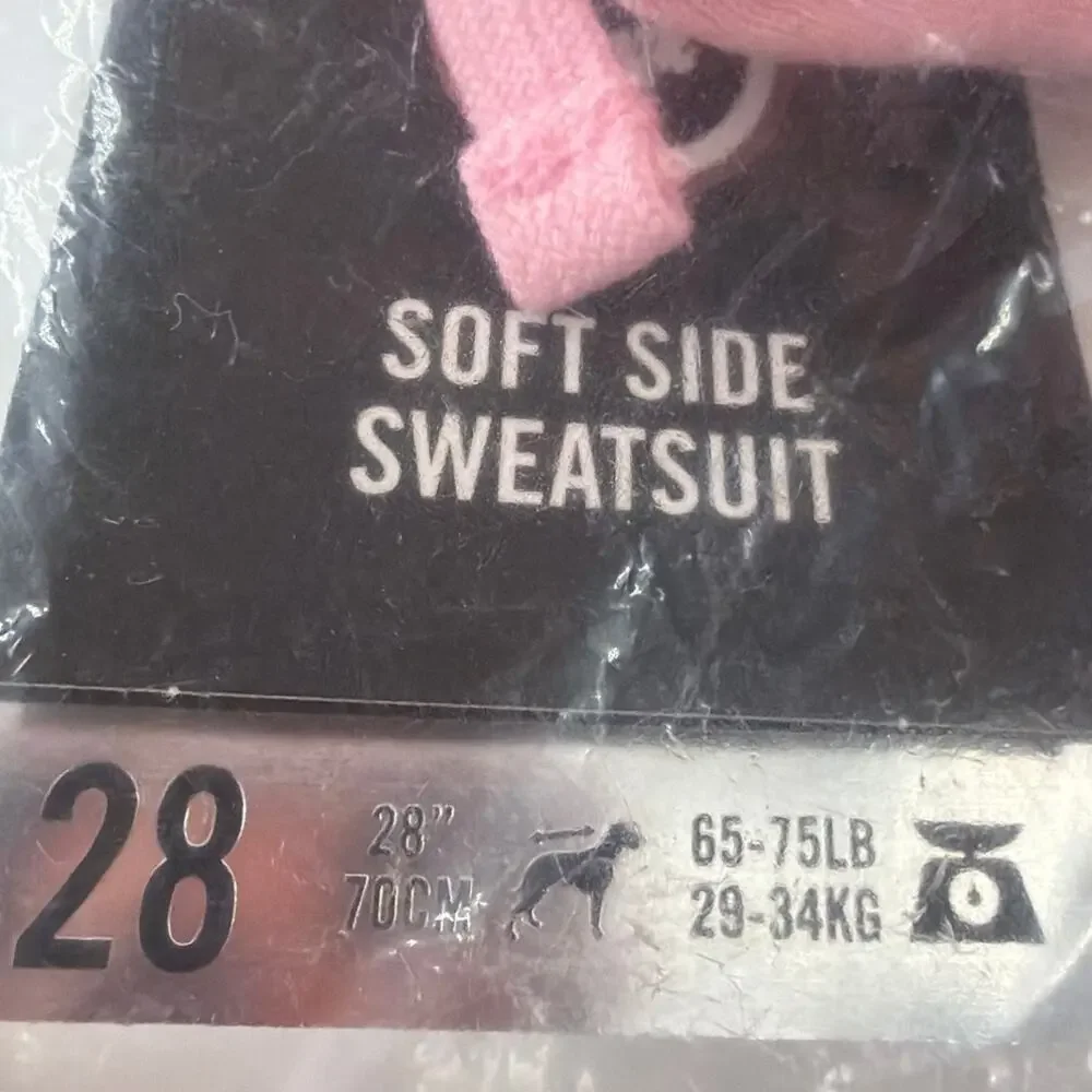 Canada Pooch Pink Soft Side Sweatsuit For Dog Size 28